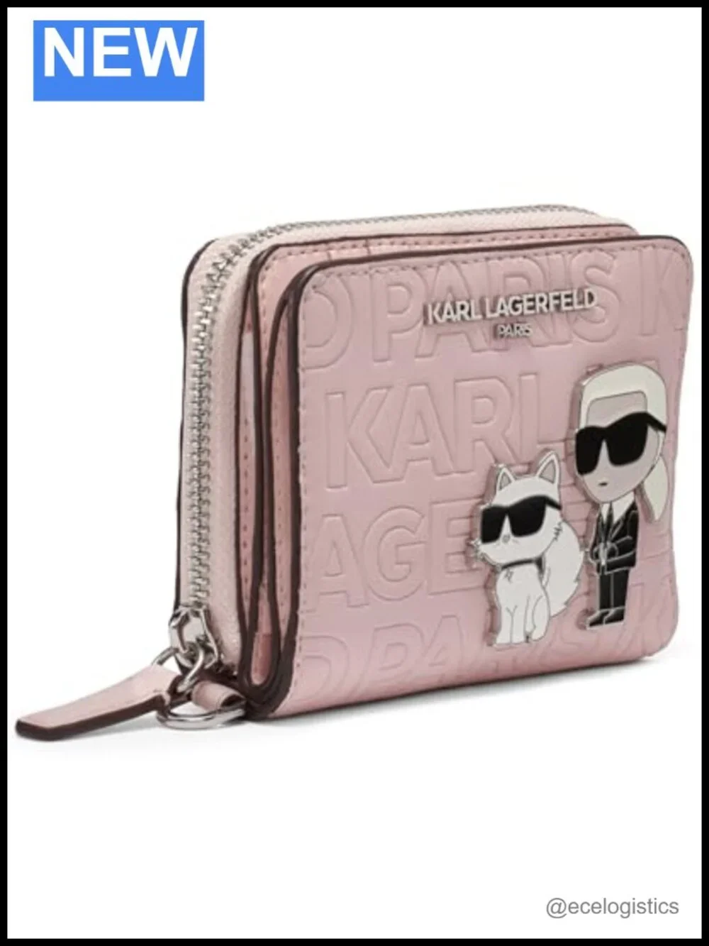 Karl Lagerfeld Paris Meribel SLG Wallet Wristlet - Polyurethane Top Handle